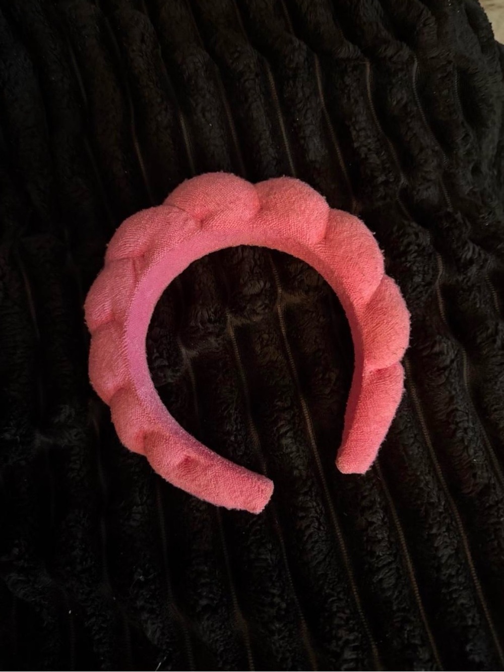 Plush Braided Pink Headband